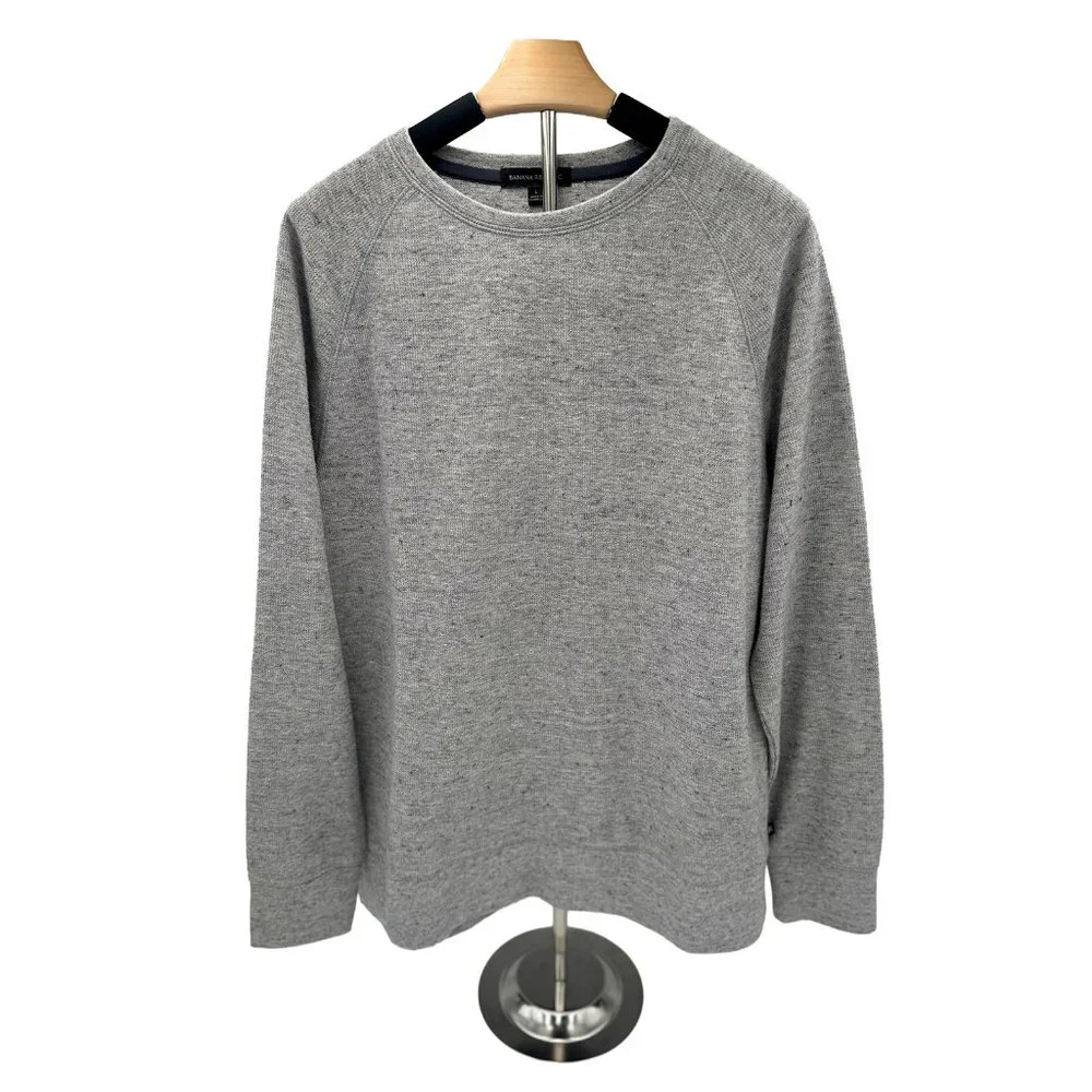 Banana Republic Mens Thermal‎ sz Large, gray heather , Activewear, Mountain esq